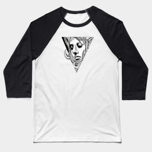 dark rock satanic beauty illustration Baseball T-Shirt